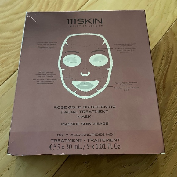 111SKIN Rose Gold Brightening Facial Treatment Mask NIB